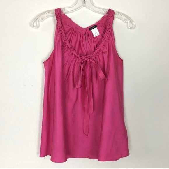 J Crew Breaded Top Vibrant Pink Size 8 - Picture 11 of 11